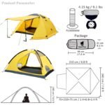Portable Backpacking Tent With Novel Colors, Suitable For 2 People, 1 Double-layer Design, Skylight  Mesh To Enhance Breathability, Suitable For Family Camping, Hiking, Hunting And Outdoor Mountainee - Image 4
