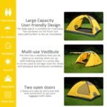 Portable Backpacking Tent With Novel Colors, Suitable For 2 People, 1 Double-layer Design, Skylight  Mesh To Enhance Breathability, Suitable For Family Camping, Hiking, Hunting And Outdoor Mountainee - Image 7
