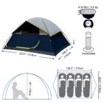 4 Person Black Coated Darkroom Tent For Camping Family Backpacking Tents - Image 3