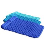 Outdoor Sleeping Pad Camping Inflatable Mattress With Pillows Travel Mat Folding Bed Ultralight Air Cushion Hiking